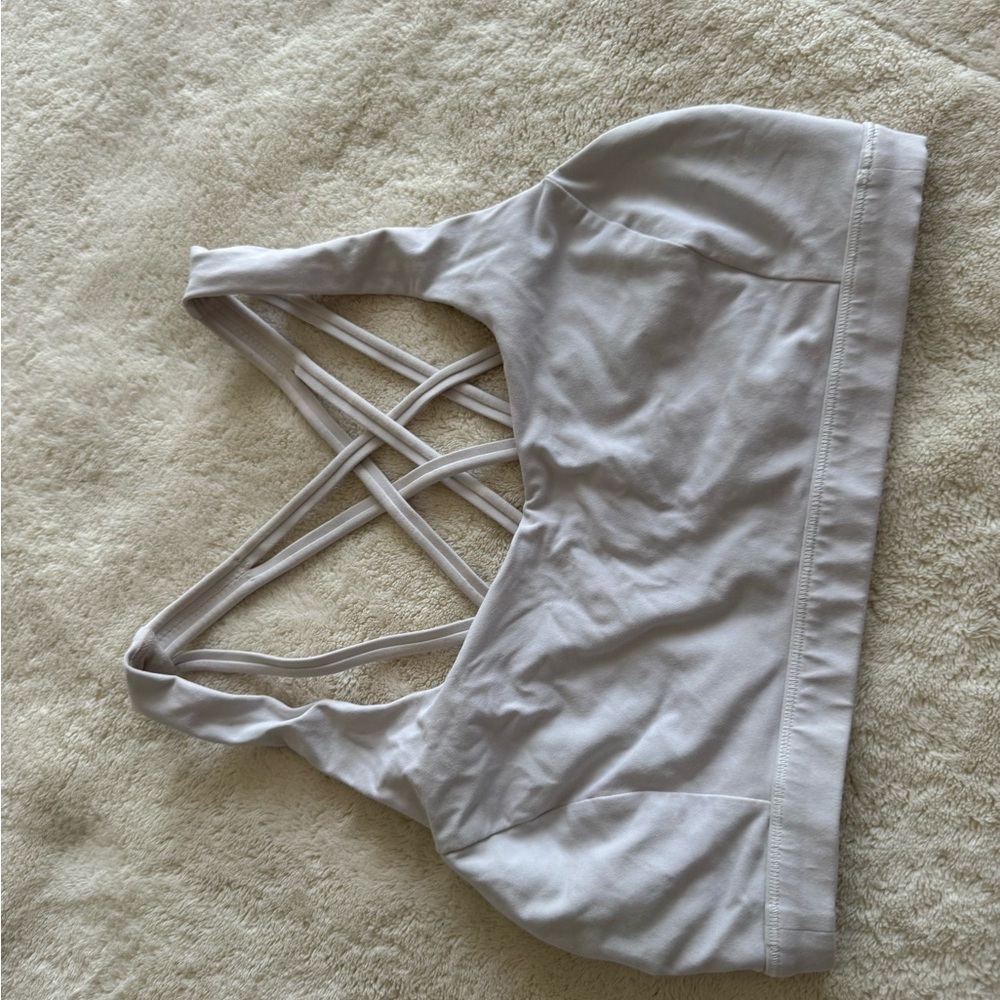 Lululemon Athletica Soft Gray Crossback Sports Bra